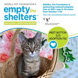 Thumbnail photo of Button- $25 Bissell Sponsored Adoption Fee! #1